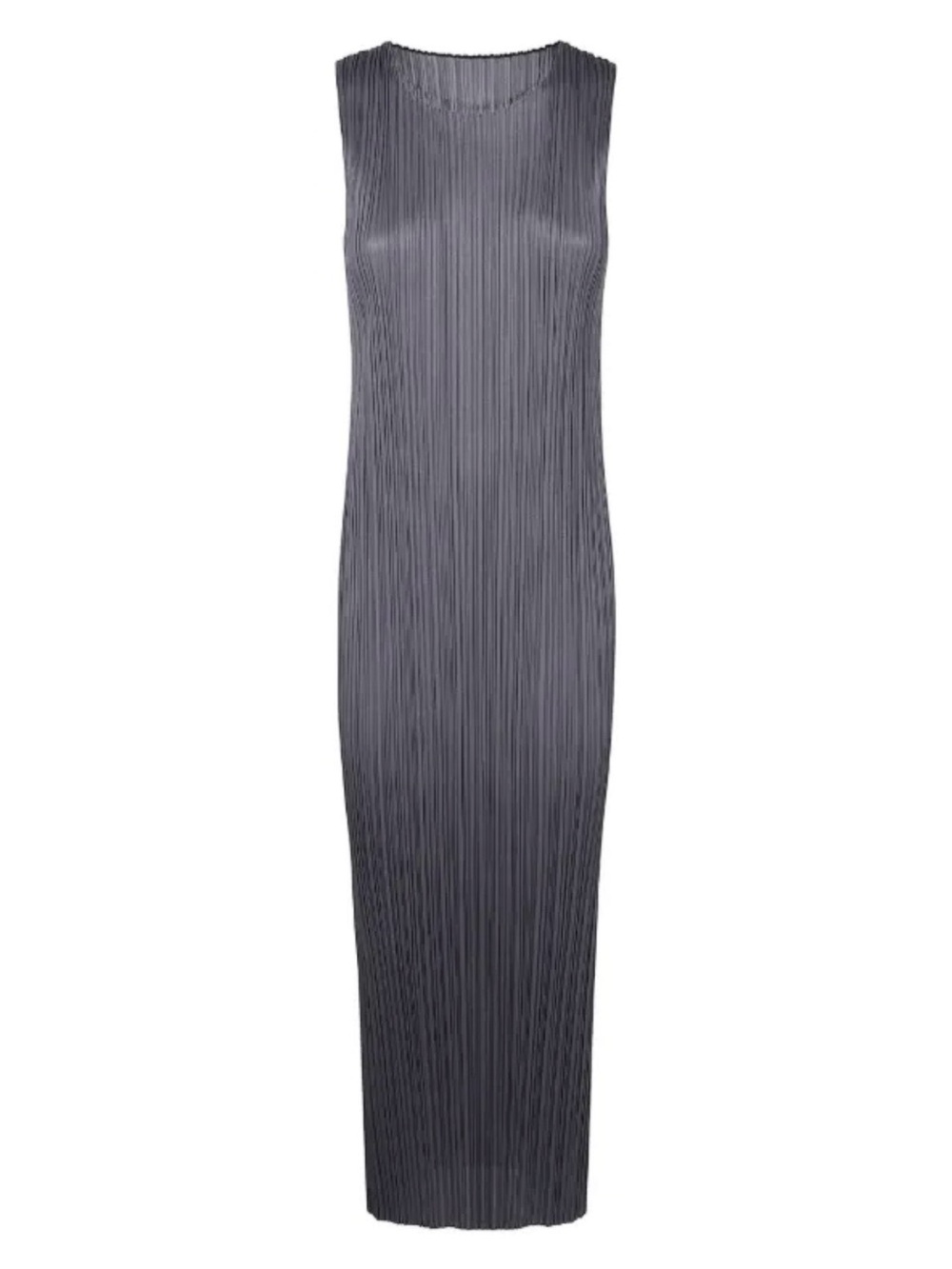 NWOT Issey Miyake Pleats Please Gray Pleated Midi Dress - Picture 2 of 8